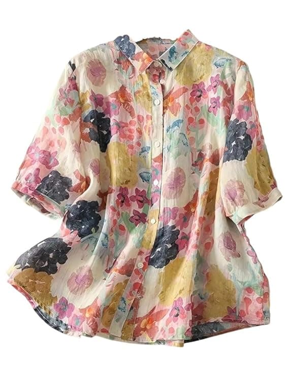 Women’s Solid Cotton Casual Shirt – Regular Fit